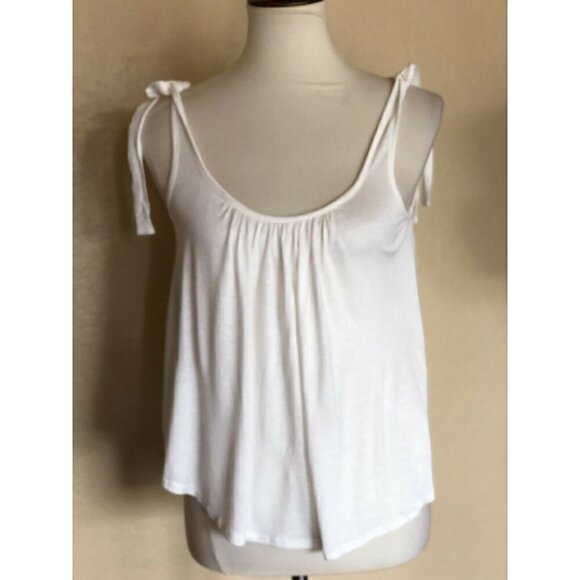 Nasty Gal Emory Park Women's White Tie Shoulder Tank Top Size S NWOT - Picture 2 of 11